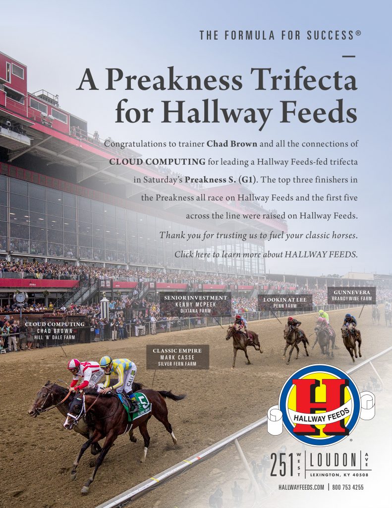 A Preakness Trifecta for Hallway Feeds